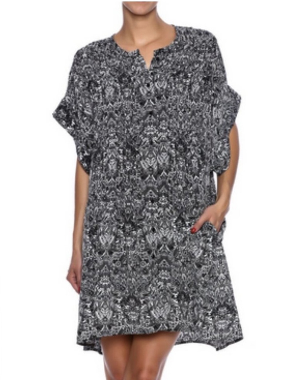 IRO Black & White Patterned Women’s Tunic Top